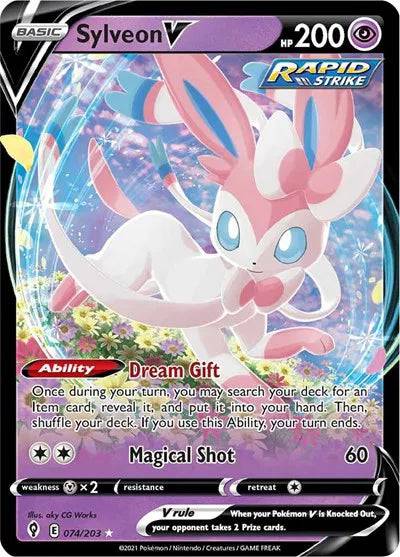 Sylveon V 074/203 - Evolving Skies - Holofoil