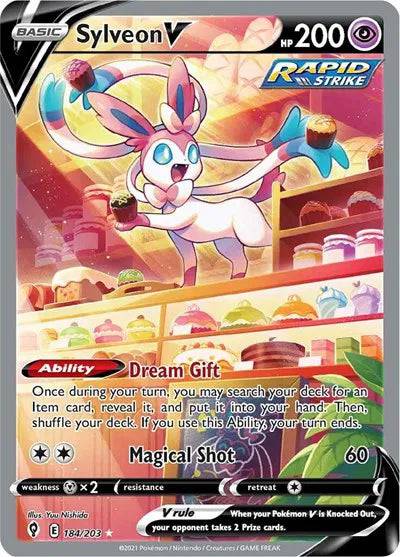 Sylveon V 184/203 - Evolving Skies - Holofoil
