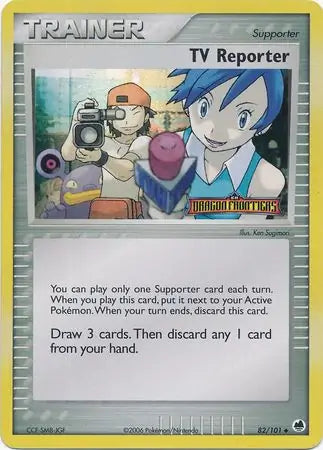 TV Reporter 82/101 - EX Dragon Frontiers - Reverse Holofoil