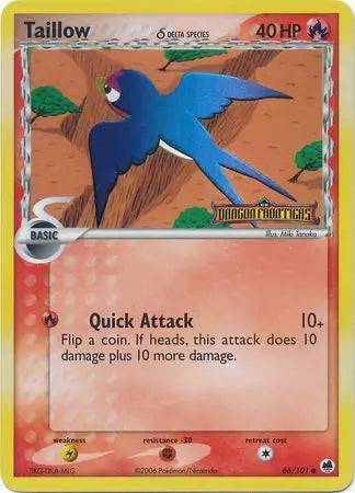 Taillow 66/101 - EX Dragon Frontiers - Reverse Holofoil