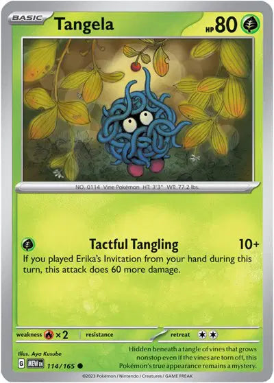 Tangela 114/165 - Scarlet & Violet 151 - Holofoil