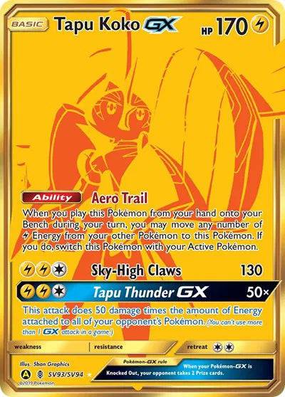Tapu Koko GX SV93/SV94 - Hidden Fates: Shiny Vault - Holofoil