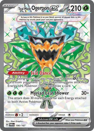 Teal Mask Ogerpon ex 190/167 - Twilight Masquerade - Holofoil