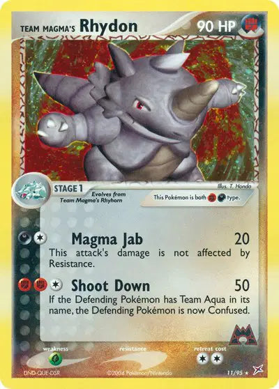 Team Magma's Rhydon 11/95 - EX Team Magma vs Team Aqua - Holofoil