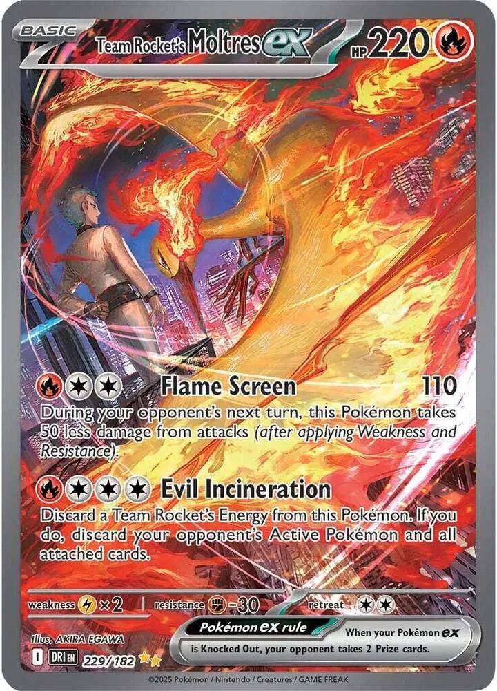 Team Rocket's Moltres ex 229/182 - Destined Rivals - Holofoil