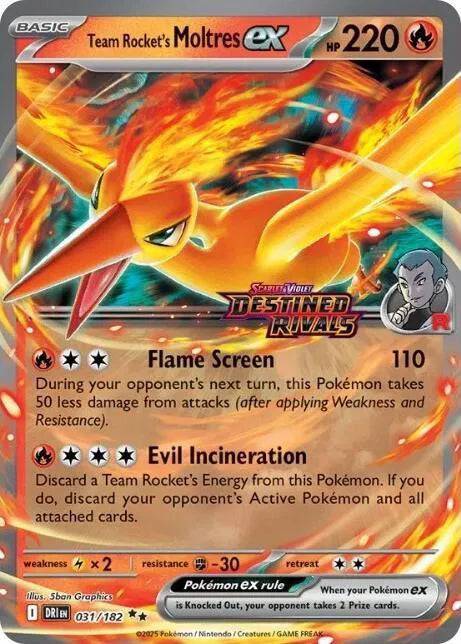 Team Rocket's Moltres ex (Stamped) 31/182 - Destined Rivals - Holofoil