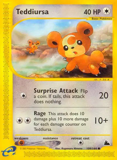 Teddiursa 109/144 - Skyridge - Normal