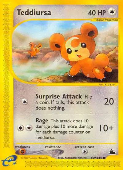 Teddiursa 109/144 - Skyridge - Normal