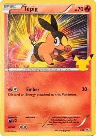 Tepig 13/25 - McDonald's 25th Anniversary Promos - Holofoil