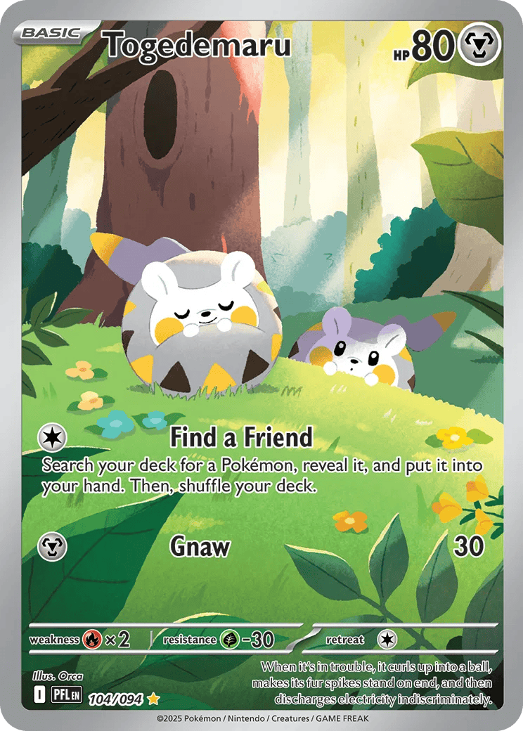 Togedemaru 104/094 - Phantasmal Flames - Holofoil