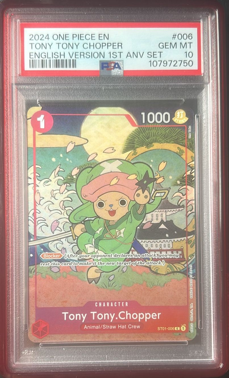 ワンピース カードゲーム PSA10 Tony Tony.Chopper 1st Anv Set Tony Tony.Chopper (PSA 10) ST01-006 - 1st Anniversary Set - Foil