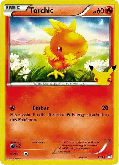 Torchic 11/25 - McDonald's 25th Anniversary Promos - Holofoil