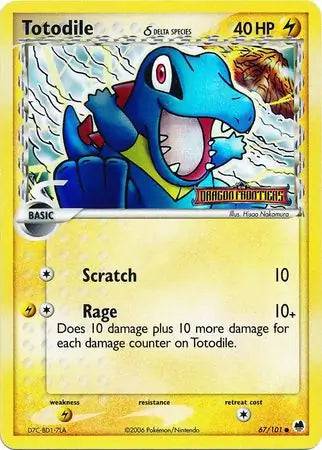 Totodile 67/101 - EX Dragon Frontiers - Reverse Holofoil
