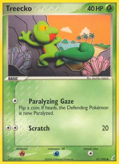 Treecko 67/100 - EX Crystal Guardians - Normal
