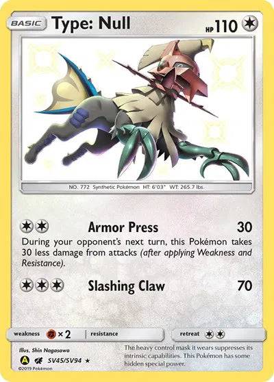 Type: Null SV45/SV94 - Hidden Fates: Shiny Vault - Holofoil