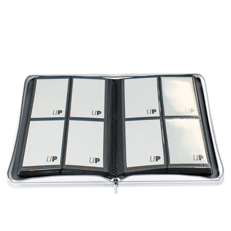 Ultra Pro - Vivid 4-Pocket Zippered PRO-Binder: White open