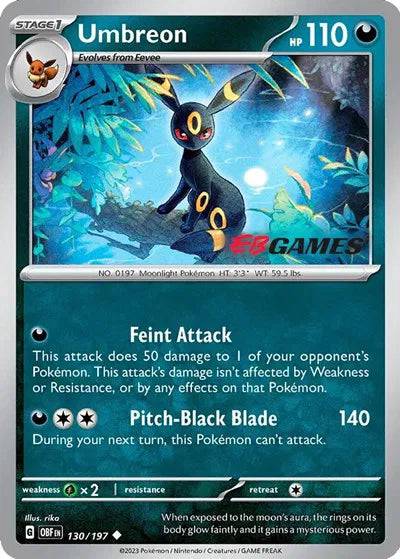 Umbreon 130/197 - EB Games - Reverse Holofoil