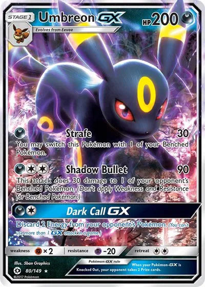 Umbreon GX 80/149 - Sun & Moon - Holofoil