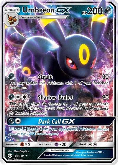 Umbreon GX 80/149 - Sun & Moon - Holofoil