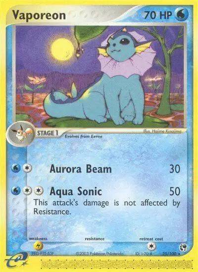 Vaporeon 25/100 - EX Sandstorm - Normal