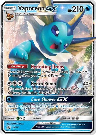 Vaporeon GX SM172 - Sun & Moon Promo - Holofoil