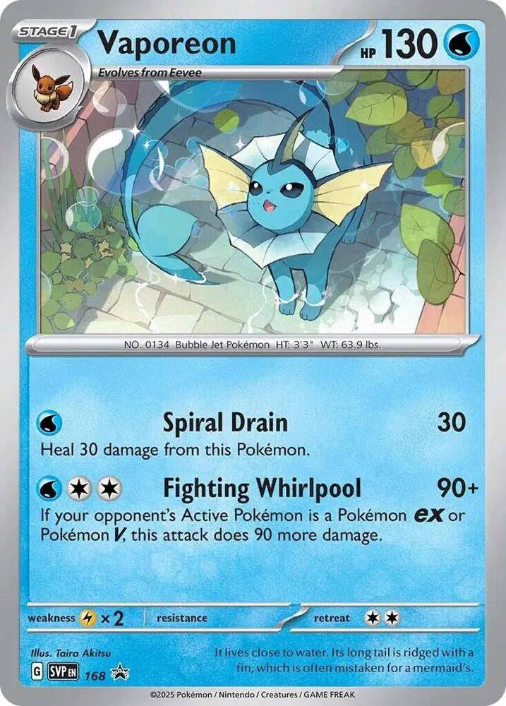 Vaporeon - 168 - Scarlet Violet Promo - Cosmos Holo
