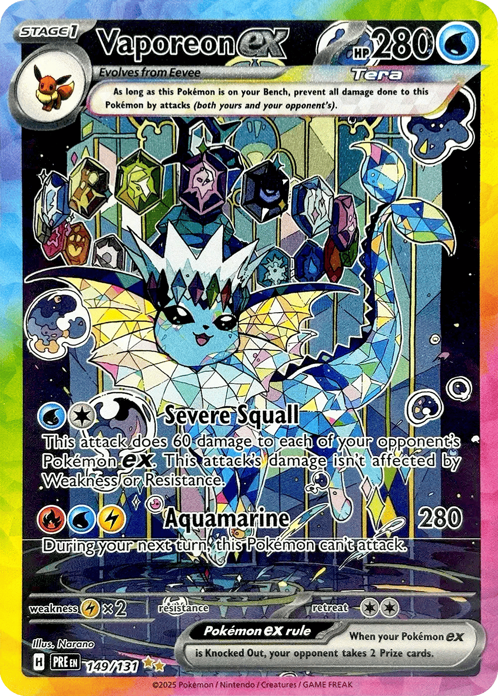 Vaporeon ex 149/131 - Prismatic Evolutions - Holofoil
