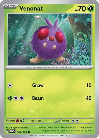 Venonat 048/165 - Scarlet & Violet 151 - Reverse Holofoil