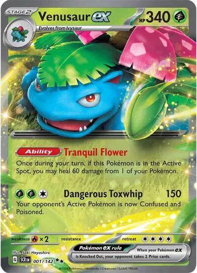 Venusaur ex 001/142 - Stellar Crown - Holofoil
