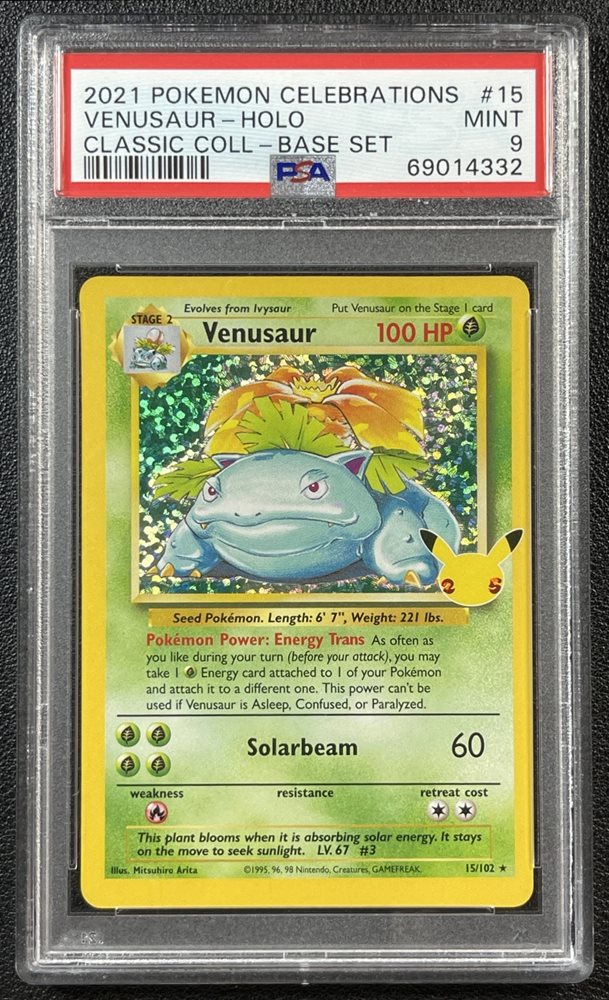 Venusaur (PSA 9) 15/102 - Celebrations: Classic Collection - Holofoil