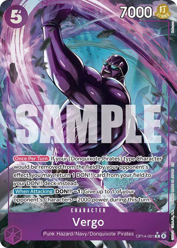 Vergo (Alternate Art) OP14-061 - The Azure Sea's Seven - Foil