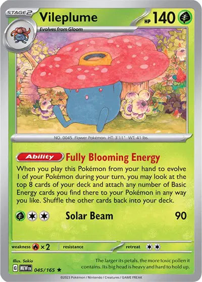 Vileplume 045/165 - Scarlet & Violet 151 - Reverse Holofoil