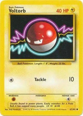 Voltorb 67/102 - Base Set (Unlimited) - Normal
