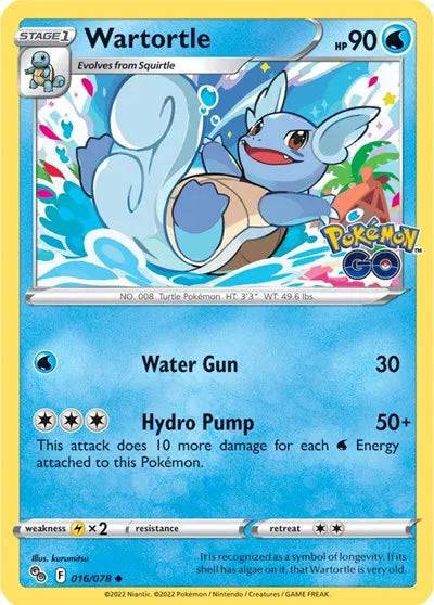 Wartortle 016/078 - Pokemon Go - Normal