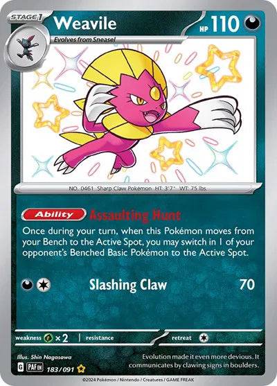Weavile 183/091 - Paldean Fates - Holofoil