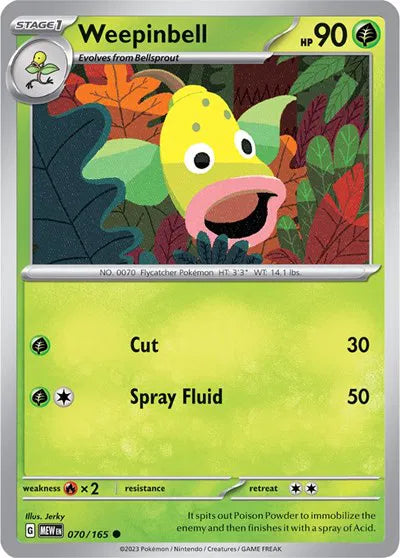 Weepinbell 070/165 - Scarlet & Violet 151 - Reverse Holofoil
