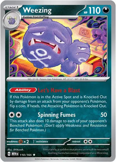 Weezing 110/165 - Scarlet & Violet 151 - Holofoil