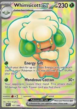 Whimsicott ex 157/086 - White Flare - Holofoil