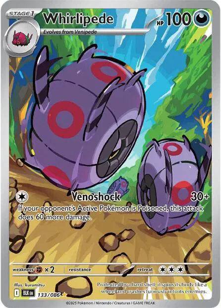 Whirlipede 133/086 - Black Bolt - Holofoil