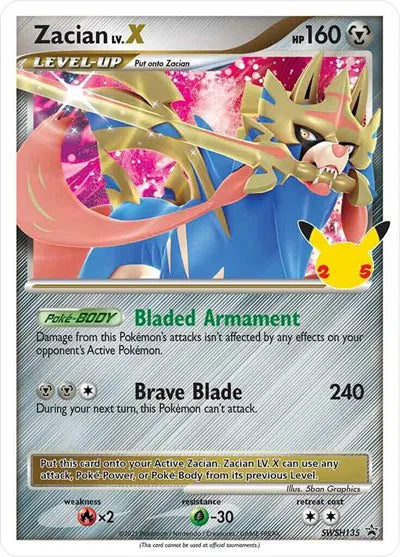 Zacian LV.X SWSH135 - Sword & Shield Promo - Holofoil