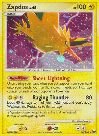 Zapdos Lv.45 14/100 - Majestic Dawn - Holofoil