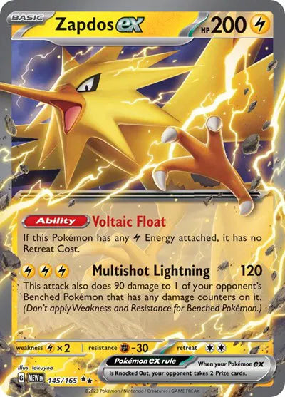 Zapdos ex 145/165 - Scarlet & Violet 151 - Holofoil
