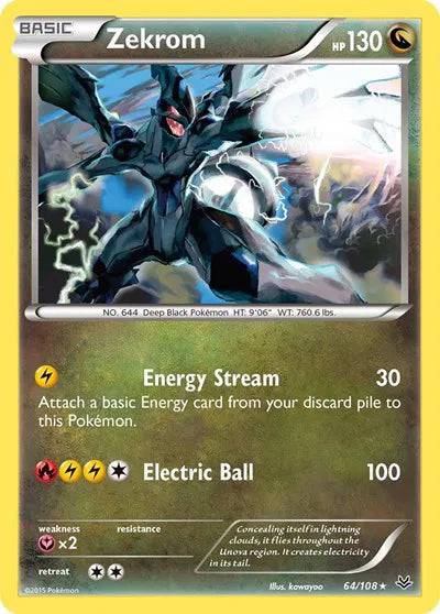 Zekrom 64/108 - Roaring Skies - Reverse Holofoil