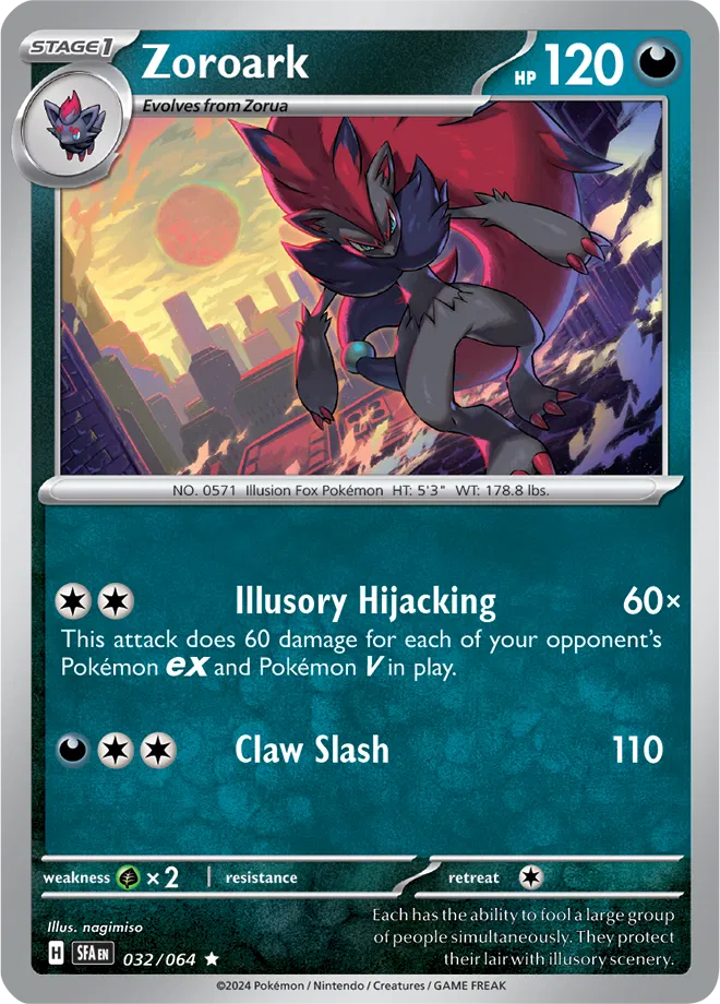 Zoroark 032/064 - Shrouded Fable - Reverse Holofoil