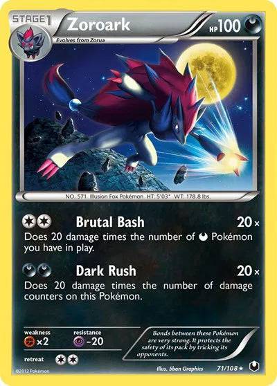 Zoroark 71/108 - Dark Explorers - Reverse Holofoil