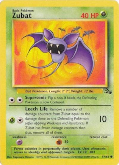 Zubat 57/62 - Fossil (Unlimited) - Normal