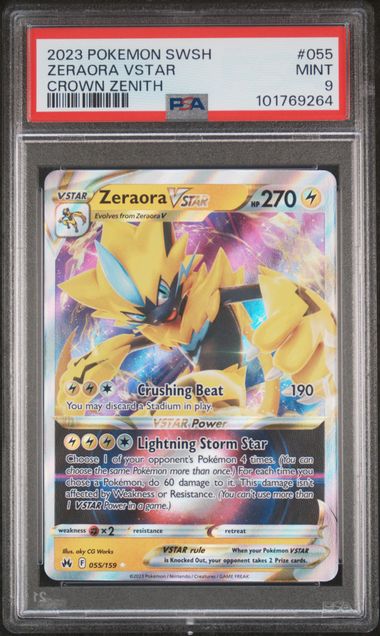 Zeraora VSTAR (PSA 9) 55/159 - Crown Zenith - Holofoil