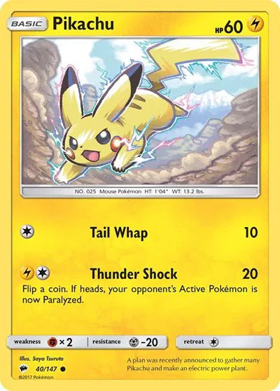 Pikachu 40/147 – Brennende Schatten – Normal
