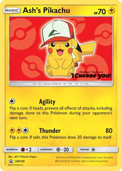 Ashs Pikachu SM109 – Sonne-Mond-Promo – Normal