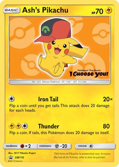 Ashs Pikachu SM110 – Sonne-Mond-Promo – Normal